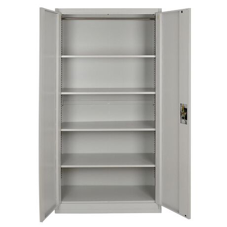 STEELEN Μεταλλική Ντουλάπα 90x45x181cm Πάχους 0.6mm/0.8mm (πάτωμα) Γαλβανιζέ με 4 Ράφια ΧΩΡΙΣ ΠΟΔΙΑ - 5 Αποθηκευτικοί Χώροι