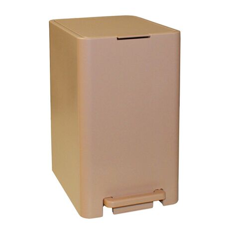 Κάδος Μπάνιου με Πεντάλ 17lt 18.5x26x37cm με Εσωτερικό Κάδο 10lt 1.04kg Πλαστικό SOFT CLOSE Μπεζ Άμμου Ελλάδας