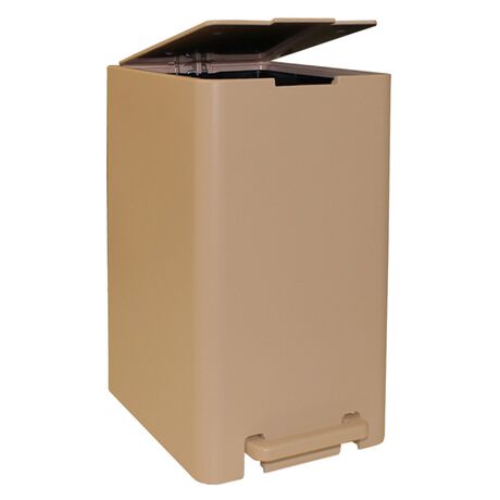 Κάδος Μπάνιου με Πεντάλ 17lt 18.5x26x37cm με Εσωτερικό Κάδο 10lt 1.04kg Πλαστικό SOFT CLOSE Μπεζ Άμμου Ελλάδας