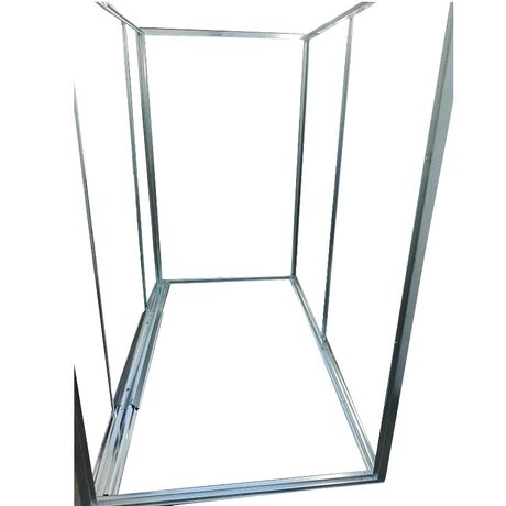 STEELEN Μεταλλική Αποθήκη Κήπου-Σπιτάκι Κήπου 213x127x211cm (7'x4.2') 2.4m² Γαλβανιζέ με Παράθυρο EVAN PLUS A Γκρι Καφέ