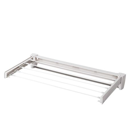 VESTA Απλώστρα Ρούχων Τοίχου-Μπάνιου FASTROLL 71x37x11cm Πτυσσόμενη Πλαστικό ABS 5 Μεταλλικές Βέργες 5mm 1 Κρεμάστρα INOX 10mm Άπλωμα 4.2m