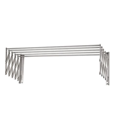 VESTA Απλώστρα Ρούχων Τοίχου-Μπάνιου 140x70x26.5cm Πτυσσόμενη 5 Βέργες 100% Αλουμινίου Άπλωμα 7m