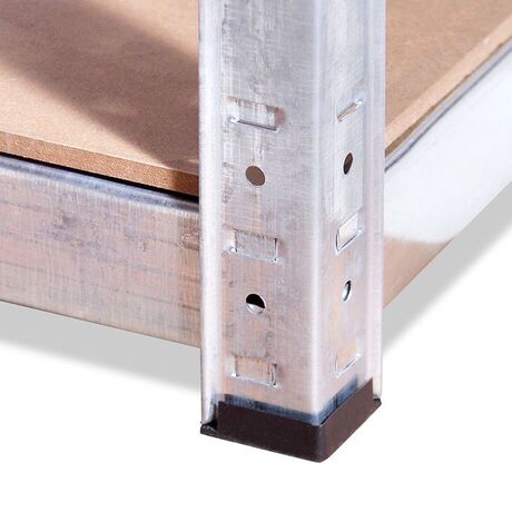 VESTA Μεταλλική Γαλβανιζέ Ραφιέρα Dexion 5όροφη 120x50x180cm με Μοριοσανίδες Πάχους 4mm 15.5kg Πάχος Δοκών 0.7mm MAX Αντοχή 875kg (175kg / Ράφι)