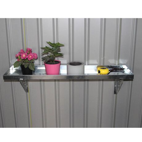 STEELEN Μεταλλικό Ράφι 80x20x3cm Για Μεταλλικές Αποθήκες Κήπου
