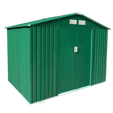 STEELEN Μεταλλική Αποθήκη Κήπου - Σπιτάκι Κήπου 261x181x198 (8.6'x6') 4.3m² Γαλβανιζέ Polis Πράσινη