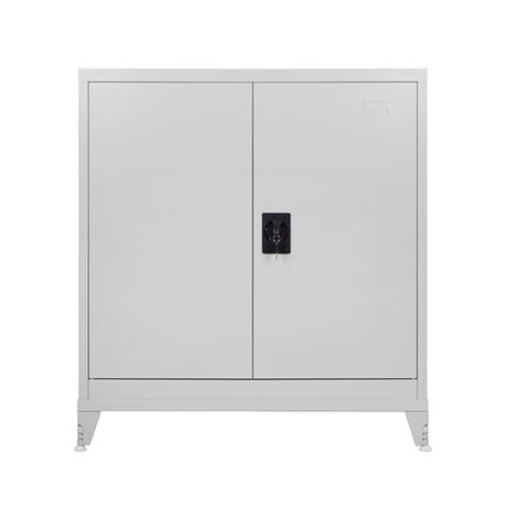 STEELEN Μεταλλική Ντουλάπα 80x45x101cm Πάχους 0.6mm/0.8mm (πάτωμα) Γαλβανιζέ με 2 Ράφια και Ρυθμιζόμενα Πόδια - 3 Αποθηκευτικοί Χώροι