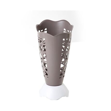 BAMA Ιταλίας Ομπρελοθήκη Πλαστική Ø30x60.5cm με Διάτρητη Επιφάνεια Καφέ-Λευκή BAMA Ιταλίας Ομπρελοθήκη Πλαστική Ø30x60.5cm με Διάτρητη Επιφάνεια Καφέ-Λευκή