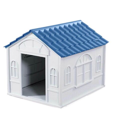 Σπίτι Σκύλου MEDIUM 65x75.5x63.2cm 6.6kg Λευκό Πάγου-Μπλε VESTA