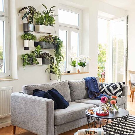 LECHUZA GREEN WALL Glossy Επιτοίχια Γλάστρα 48x6x14cm Αυτοποτιζόμενη 1.9kg με Εσωτερικά Δοχεία ΛΕΥΚΗ Γερμανίας