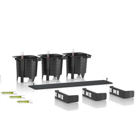 LECHUZA GREEN WALL Glossy Επιτοίχια Γλάστρα 48x6x14cm Αυτοποτιζόμενη 1.9kg με Εσωτερικά Δοχεία ΚΟΚΚΙΝΗ Γερμανίας