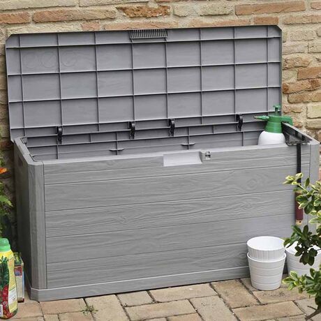 TOOMAX Ιταλίας Πλαστικό Μπαούλο 117x45x56cm 280lt 6.8kg MULTIBOX WOODY'S LINE WARM GREY TUV/GS