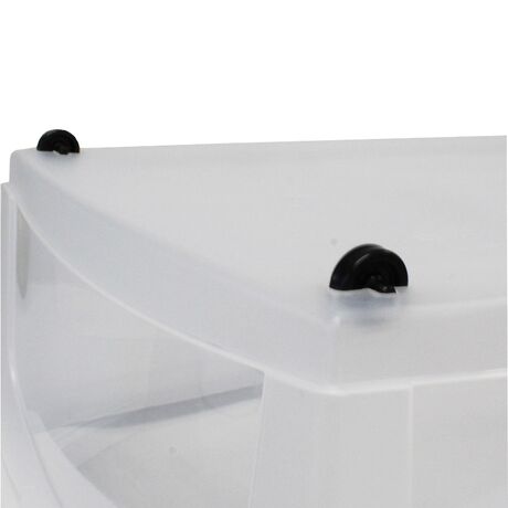 VIOMES Ελλάδας Κουτί Αποθήκευσης 59x40x19.5cm Πλαστικό 33lt Βάρος 1kg με 4 Ρόδες Διάφανο με Πράσινο Παστέλ Καπάκι No 630