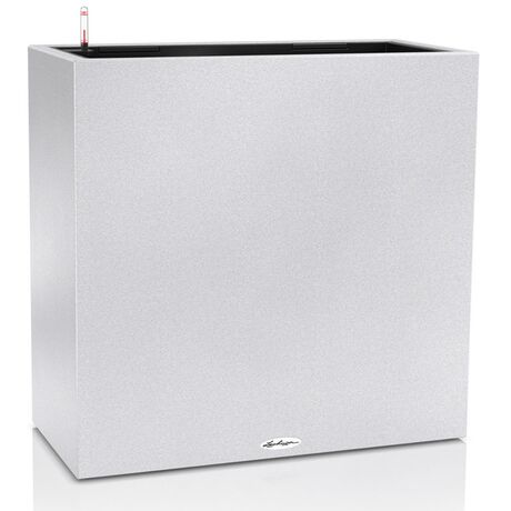 LECHUZA Canto WIDE 80 Επιδαπέδια Γλάστρα 79x37x76cm Αυτοποτιζόμενη Quartz White Όψη Φυσική Πέτρα Γερμανίας