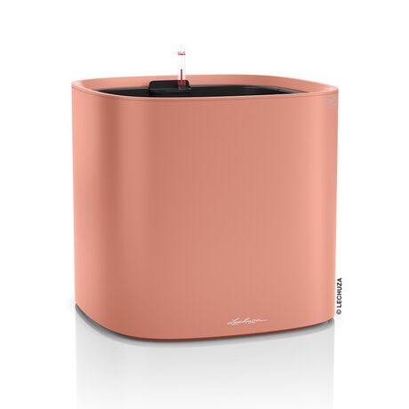 LECHUZA PILA Color Planter Γλάστρα 35.5x35.5x32.5cm ΑΥΤΟΠΟΤΙΖΟΜΕΝΗ με Δοχείο Φύτευσης Coral Red Γερμανίας/German Design Award 2021