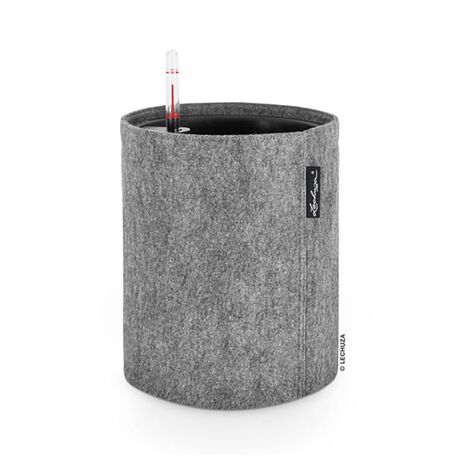 LECHUZA TRENDCOVER Felt 23 Γλάστρα με Φυσική Όψη Τσόχας Ø23x26.5cm Αυτοποτιζόμενη με Δοχείο Φύτευσης Dark Grey Γερμανίας