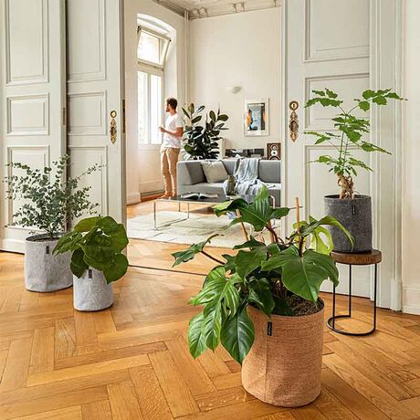 LECHUZA TRENDCOVER Cork 32 Γλάστρα με Φυσική Όψη Φελλού Ø32x33cm Αυτοποτιζόμενη με Δοχείο Φύτευσης Light Natural Γερμανίας