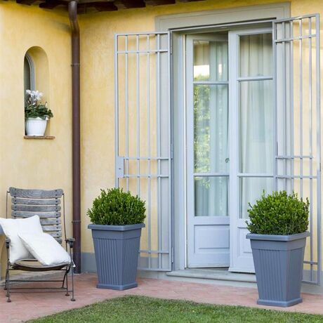 Γλάστρα Βαρέως Τύπου 40x40x59cm Πλαστική 50lt Ανθρακί PIRAMIDE BAMA Ιταλίας