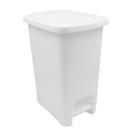 Κάδος Απορριμάτων 40lt με Πεντάλ 42.5x30x53.5cm Πλαστικός Λευκό