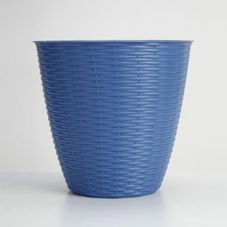 Κασπώ Στρογγυλό Πλαστικό με Σχέδιο Ψάθα Ø19x18cm Ραφ BAMA Ιταλίας