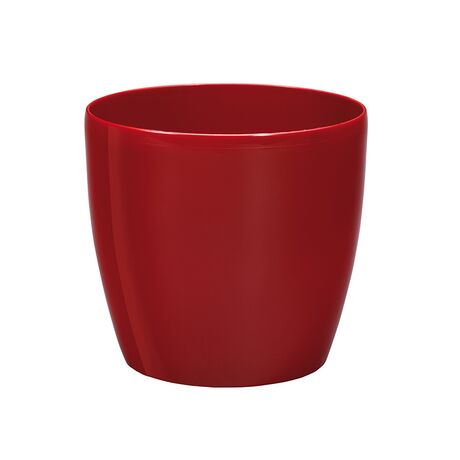 PLASTONA Caspo Γλάστρα ROTO BRILLANTE Γυαλιστερό Ø22 Πλαστικό Μπορντό Ελλάδας