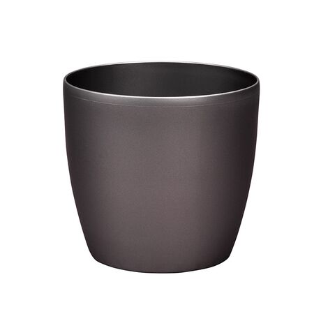 PLASTONA Caspo Γλάστρα ROTO MAT Ø22 Πλαστικό Ανθρακί Ελλάδας