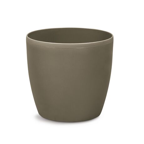 PLASTONA Caspo Γλάστρα ROTO MAT Ø28 Πλαστικό Γκρι Καφέ Ελλάδας