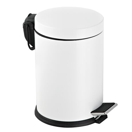 VESTA Κάδος Μπάνιου 12lt με Πεντάλ Ø24.5x35.5cm Μεταλλικός Λευκός