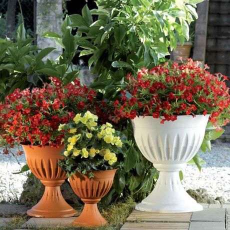 Ανθοστήλη/Γλάστρα Ø43x46cm Πλαστική 20lt Λευκή CALICE ALBA BAMA Ιταλίας