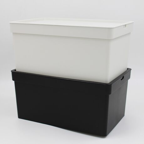 VIOMES Ελλάδας Κουτί Αποθήκευσης 28x18.5x13.5cm Πλαστικό 5lt Βάρος 0.25kg Γκρι/Μπεζ Nova