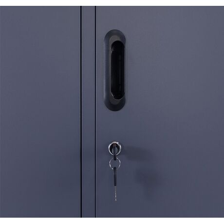 STEELEN Μεταλλική Ντουλάπα - Φοριαμός (Locker) ΧΩΡΙΣ ΠΟΔΙΑ 90x40x185cm 12 Θέσεων Χωρίς Πόδια 42kg Πάχος 0.4mm Ανθρακί Ματ