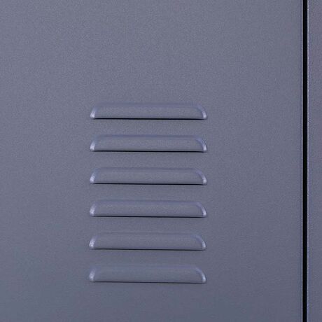 STEELEN Μεταλλική Ντουλάπα - Φοριαμός (Locker) 90x45x180cm 6 Ντουλάπια-12 Αποθηκευτικοί Χώροι Πάχος 0.6mm 48kg Χωρίς Πόδια Ανθρακί Ματ