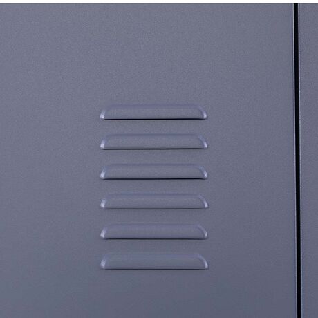 STEELEN Μεταλλική Ντουλάπα - Φοριαμός (Locker) 38x45x180cm ΧΩΡΙΣ ΠΟΔΙΑ 3 Αποθηκευτικοί Χώροι 22kg Πάχος 0.4mm Χωρίς Πόδια Ανθρακί Ματ