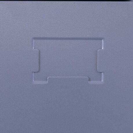 STEELEN Μεταλλική Ντουλάπα - Φοριαμός (Locker) 90x45x185cm 3φυλλη 51kg ΧΩΡΙΣ ΠΟΔΙΑ Πάχος 0.4mm Ανθρακί Ματ