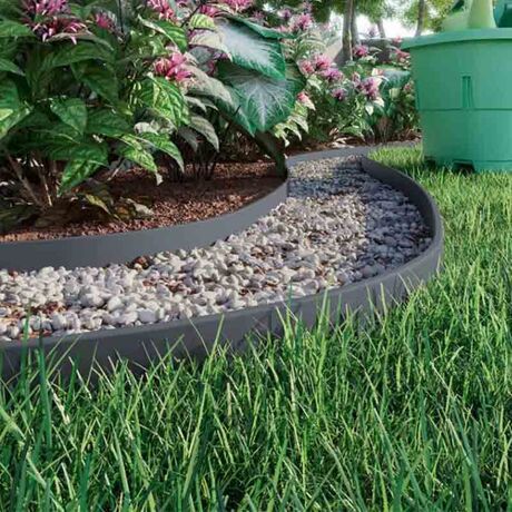 Φράχτης Παρτεριού Κήπου Μήκος 6 μέτρα x0.4x12cm Πλαστικός 2.46kg Ανθρακί ECOBORDURA Extrusion ARTPLAST Ιταλίας