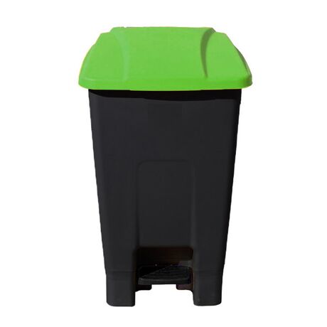 Κάδος Απορριμάτων 70lt 44x52x73cm 3.7kg Πλαστικός Επαγγελματικός/Οικιακός με Ρόδες και Χειρολαβή Μαύρο - Πράσινο
