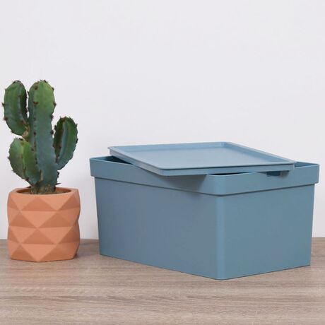 VIOMES Ελλάδας Κουτί Αποθήκευσης 35.5x25.5x22cm Πλαστικό 16lt Βάρος 0.45kg Σιέλ Παστέλ NovaVIOMES Ελλάδας Κουτί Αποθήκευσης 35.5x25.5x22cm Πλαστικό 16lt Βάρος 0.45kg Σιέλ Παστέλ Nova