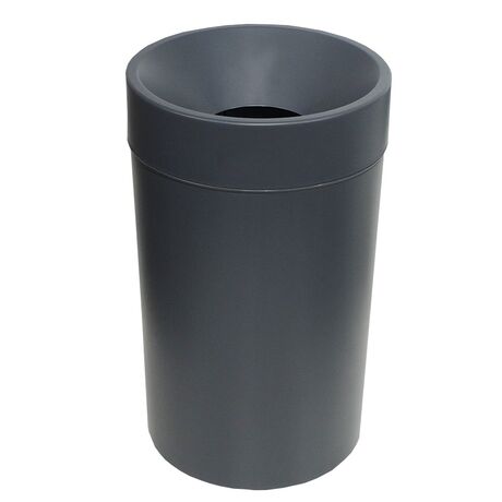 VIOMES Ελλάδας Κάδος Απορριμμάτων/Ανακύκλωσης 28lt Ø30x50cm Πλαστικός με Άνοιγμα Ø12.5cm στο Καπάκι Ασημί Ελλάδας