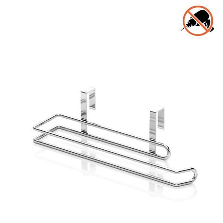 TEKNO-TEL Κρεμάστρα Ντουλαπιού Κουζίνας 27x7x9cm Πολυχρηστική Επιχρωμιωμένο Ατσάλι