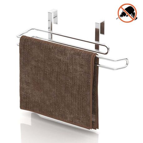 TEKNO-TEL Κρεμάστρα Ντουλαπιού Κουζίνας 27x7x9cm Πολυχρηστική Επιχρωμιωμένο Ατσάλι