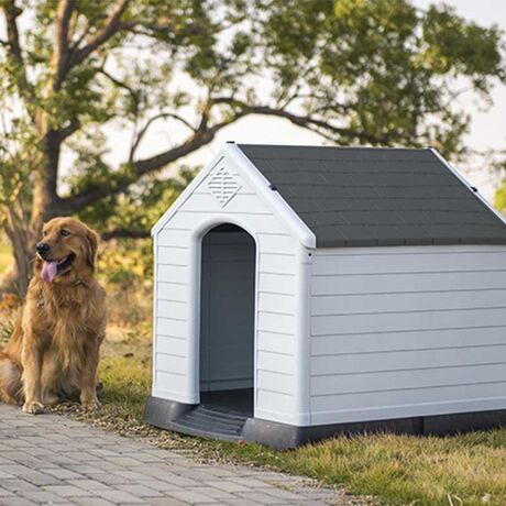 Σπίτι Σκύλου LARGE 78.5x87.7x81.5cm 11.2kg Λευκό Πάγου-Γκρί VESTA