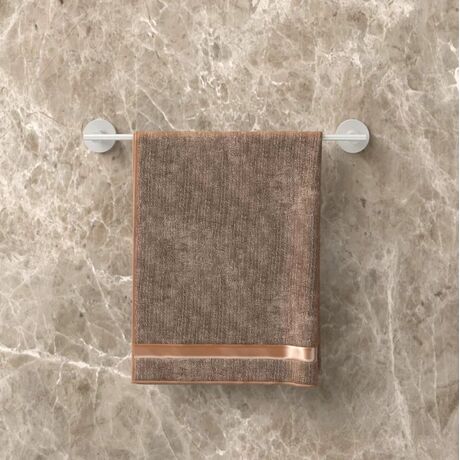 TEKNO-TEL Κρεμάστρα - Ράγα Πετσέτας Μπάνιου 47x6x5cm Αλουμινίου Επιτοίχια με Βίδες Satin