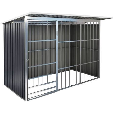 STEELEN Μεταλλικό Κλουβί-Περίφραξη Σκύλων/Ζώων 260x160x180cm (9'x5.5') 4.16m² Γαλβανιζέ KENNEL A