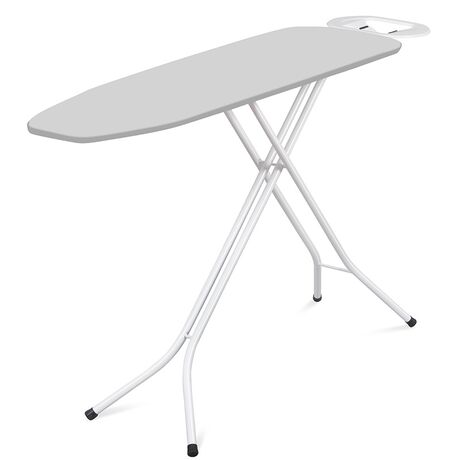 Σιδερώστρα Ατμού ANGELO 140x38x94cm Μεταλλική με Επιφάνεια Σιδερώματος 120x38cm Φαρδειά 4.3Kg Σχάρα 31x20cm με Πόδια Ø21mm SILVER