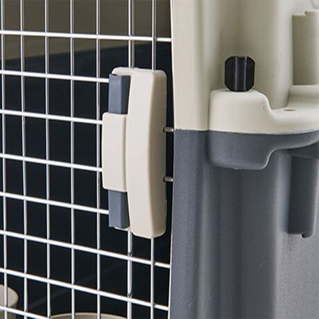 VESTA Κλουβί Μεταφοράς Κατοικιδίου Με Ροδάκια 57x80x60cm IATA PetCarrier 4 Medium Πλαστικό 7.8kg Λευκό Πάγου-Ραφ