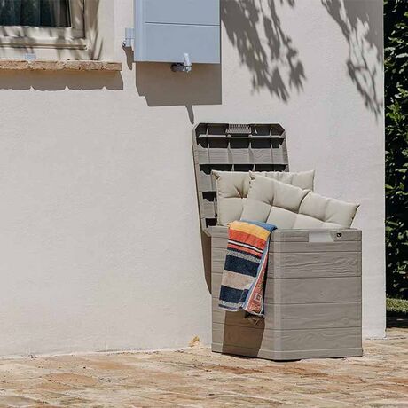 TOOMAX Ιταλίας Πλαστικό Μπαούλο 42.5x45x50cm 90lt 2.7kg MULTIBOX WOODY'S LINE WARM GREY