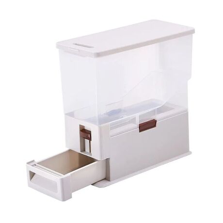 VESTA Δοχείο Αποθήκευσης Τροφής  Κατοικιδίων Πλαστικό 19x41.5x41cm Λευκό-Διάφανο