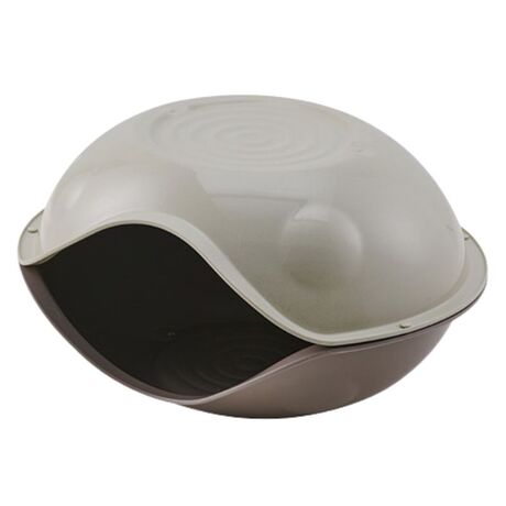 VESTA Σπίτι Γάτας 62x50.4x33.2cm Πλαστικό Petshhell Large 1.37kg Λευκό-Κάφε