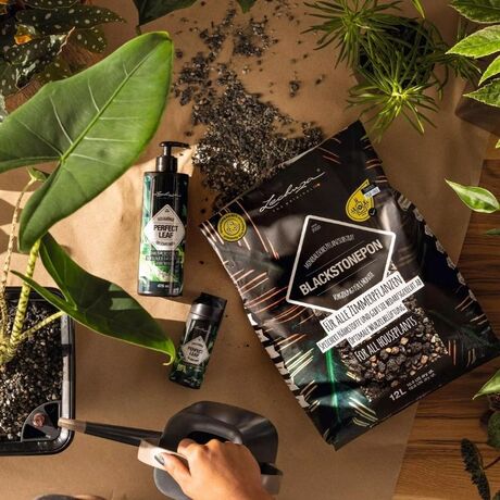 LECHUZA BLACKSTONEPON Υπόστρωμα Φύτευσης 12lt με Λίπασμα σε Μαύρο Χρώμα για Φυτά Εσωτερικού Χώρου  για Γλάστρες Lechuza