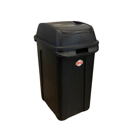 PLANET Κάδος Απορριμμάτων 70lt 47x35x70cm 2.5kg Πλαστικός Επαγγελματικός/Οικιακός με Παλλόμενο Άνοιγμα Μαύρο
