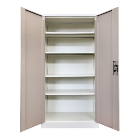 STEELEN Μεταλλική Ντουλάπα 70x40x171cm Πάχους 0.6mm/0.8mm (πάτωμα) ΧΩΡΙΣ ΠΟΔΙΑ Γαλβανιζέ με 4 Ράφια - 5 Αποθηκευτικοί Χώροι Taupe-Μπεζ